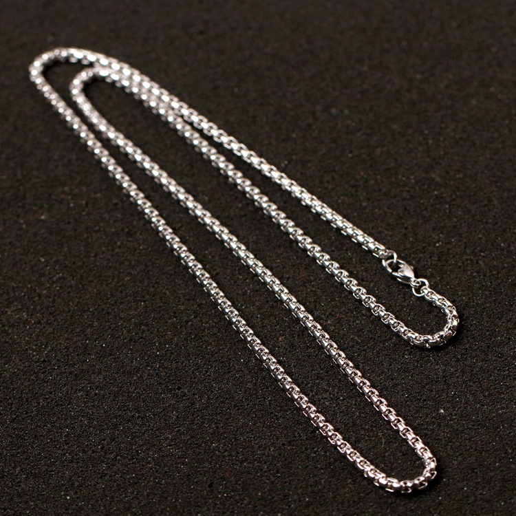 欧美日韩时尚316材质钛钢珍珠链嘻哈项链男女钛钢链项链一件代发