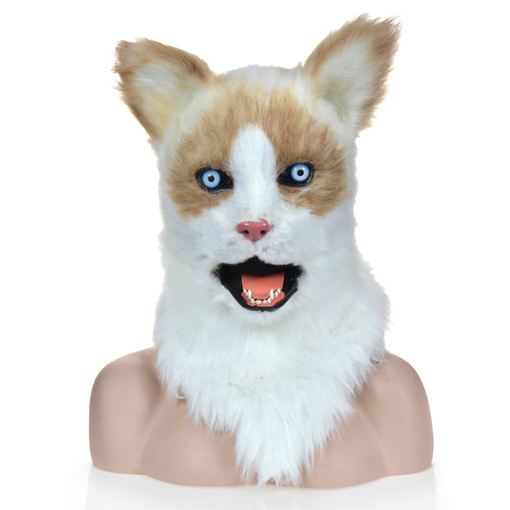 角色扮演道具布偶猫头套手工制作男女合适嘴巴会动的拍摄视频用品