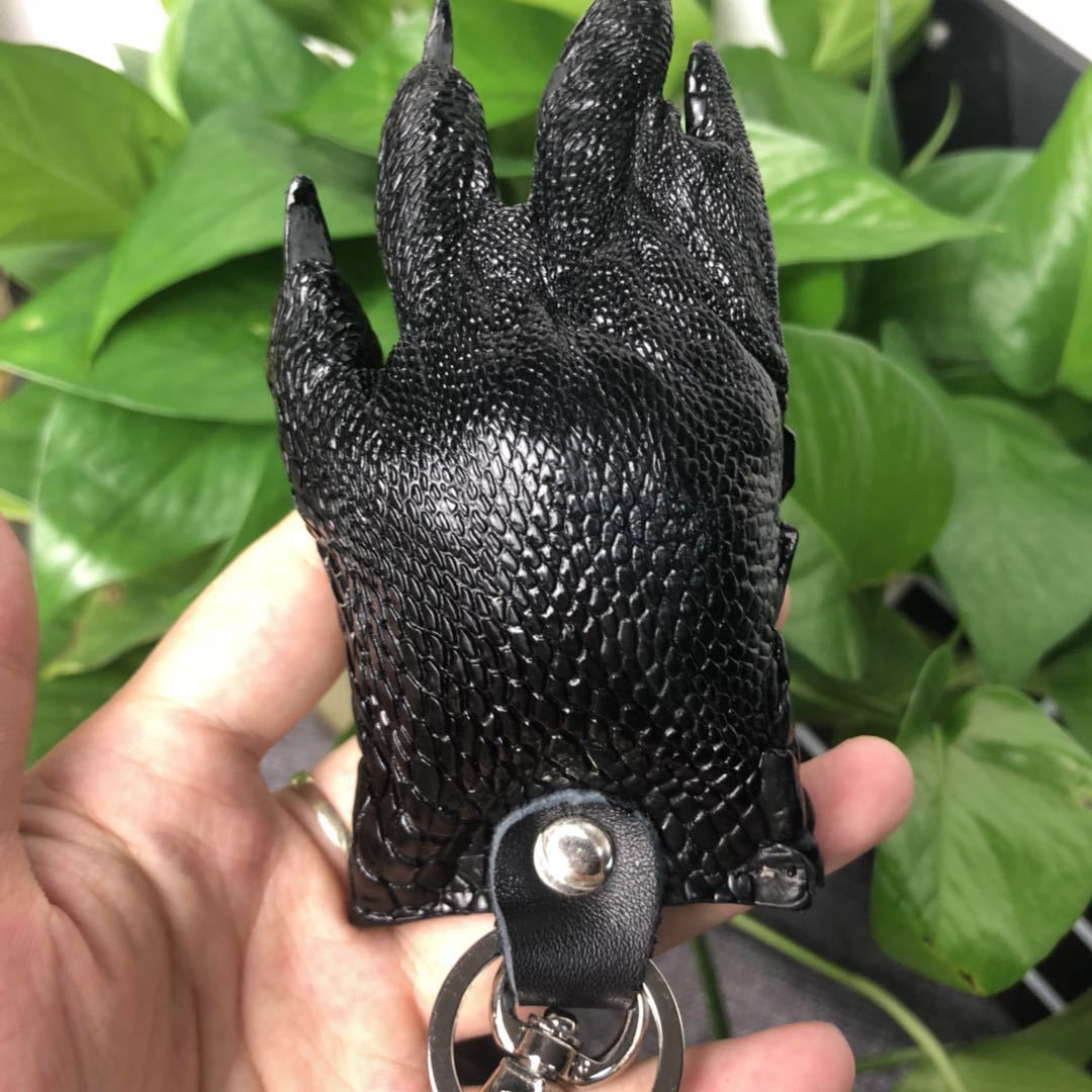 鳄鱼皮爪子钥匙扣 鳄鱼抓子礼品挂件扣男士汽车个性高档