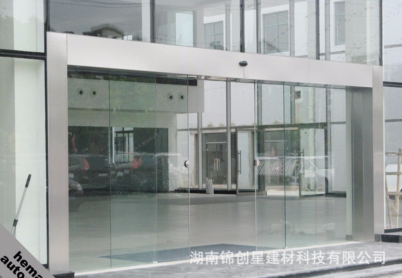 厂家供应钢化全自动玻璃门 感应玻璃门 电动玻璃门 自动门感应门