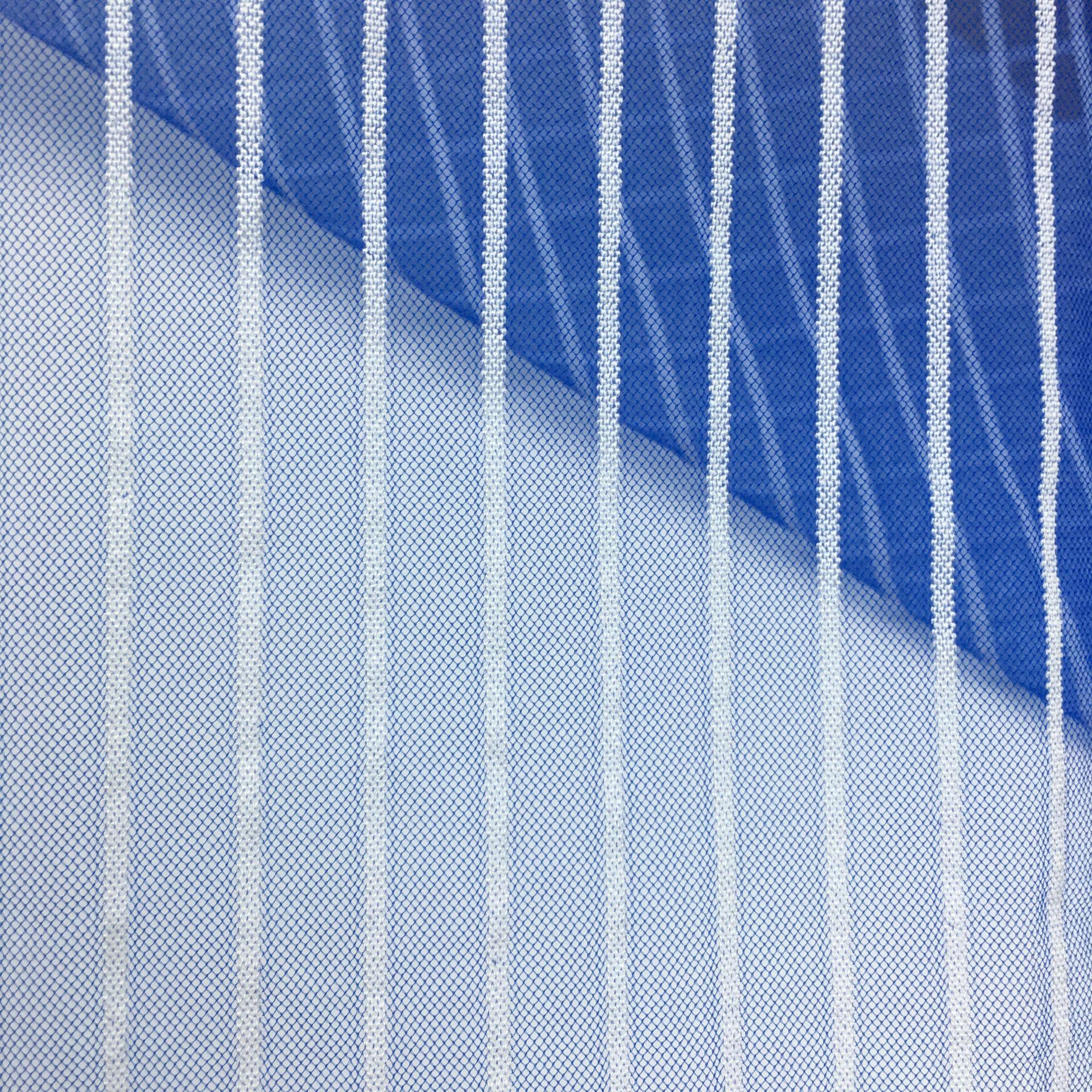 现货直供 细条纹软网纱 全涤时装面料家纺面料 演出服网纱裙面料