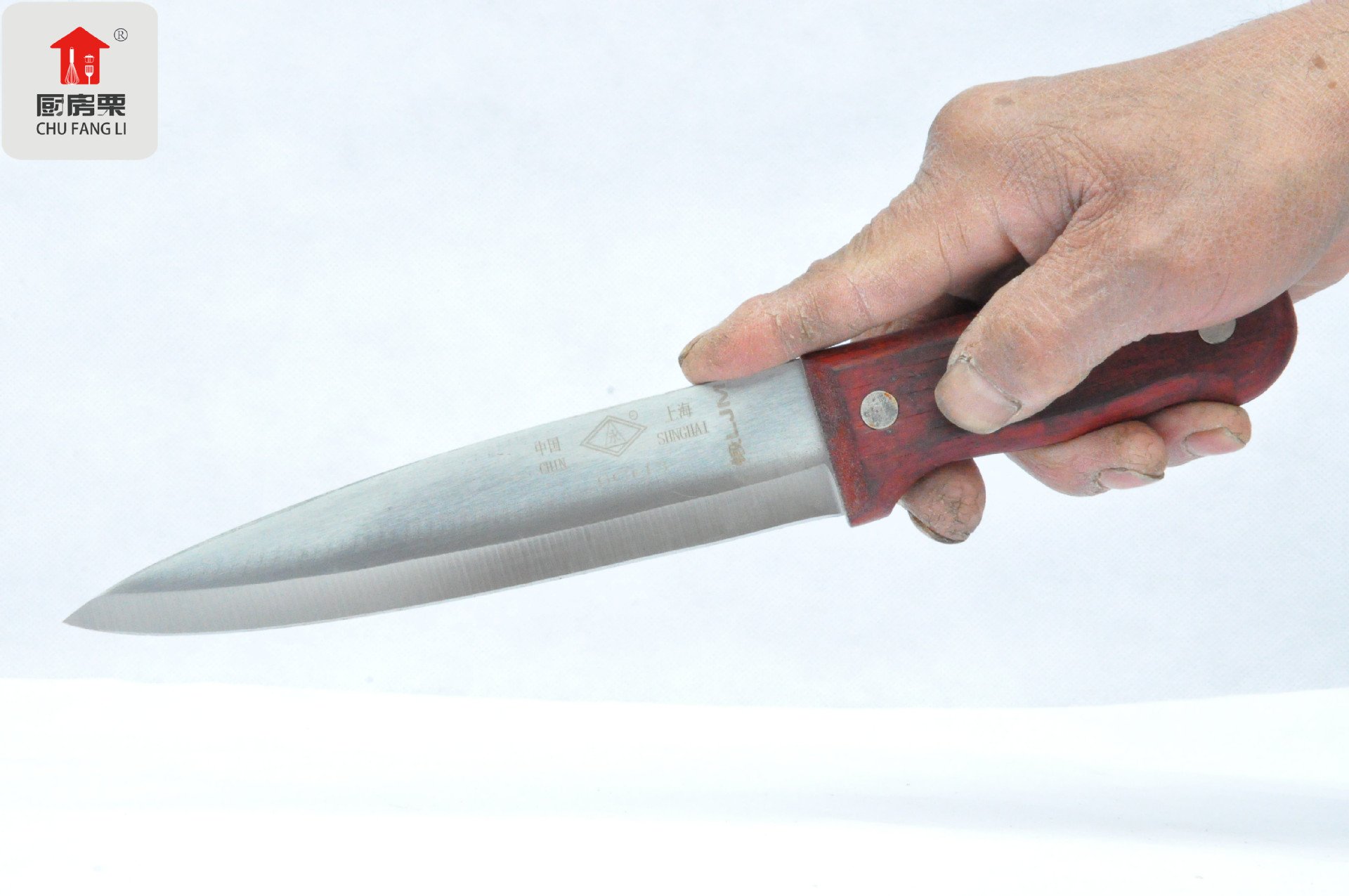 永牌杀猪卖肉切肉木柄屠杀宰羊刀永牌6cr13锻ljm永牌502