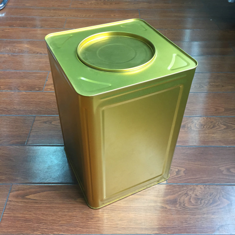 18l马口铁罐 铁桶包装 食品方桶定做18l方铁桶方形金属桶马口铁桶