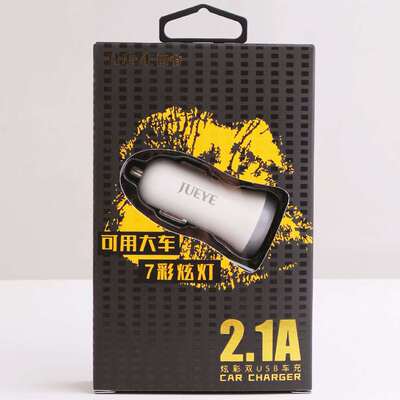 车载手机充电器-爵爷炫彩双usb2.