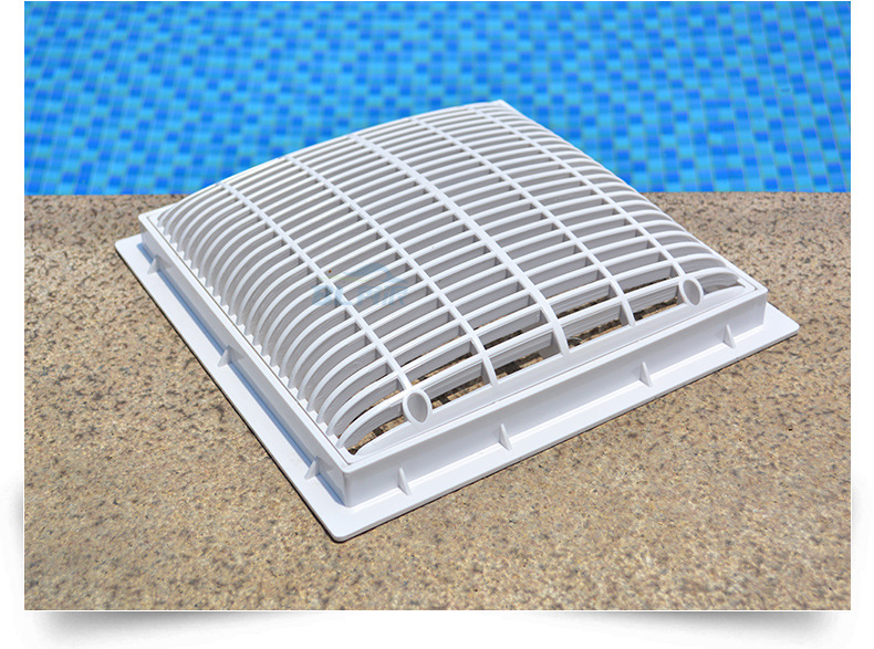 泳池出入水配件 防真空吸水口 不锈钢方形主排水口 排水器 回水口