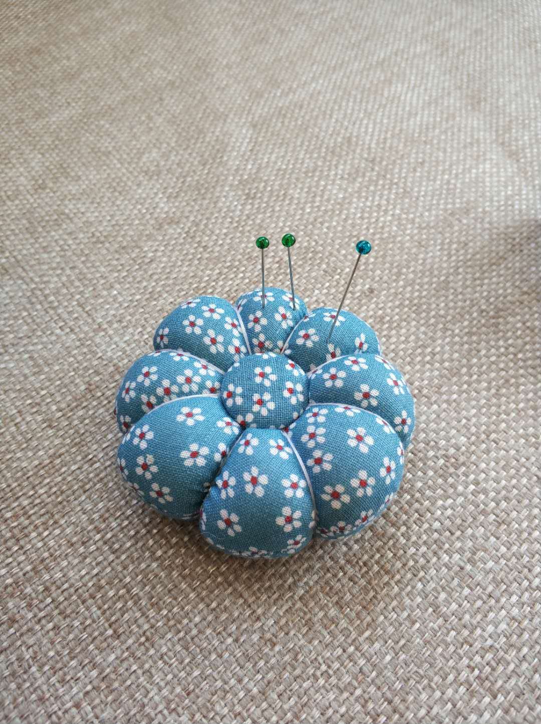 田园针扎 拼接南瓜针插包 手工针垫手工布艺