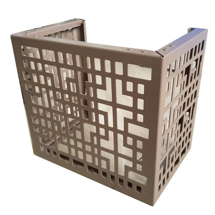 定制外墙铝合金外机空调框架冲孔雕花铝板空调防雨挡水保护罩装饰