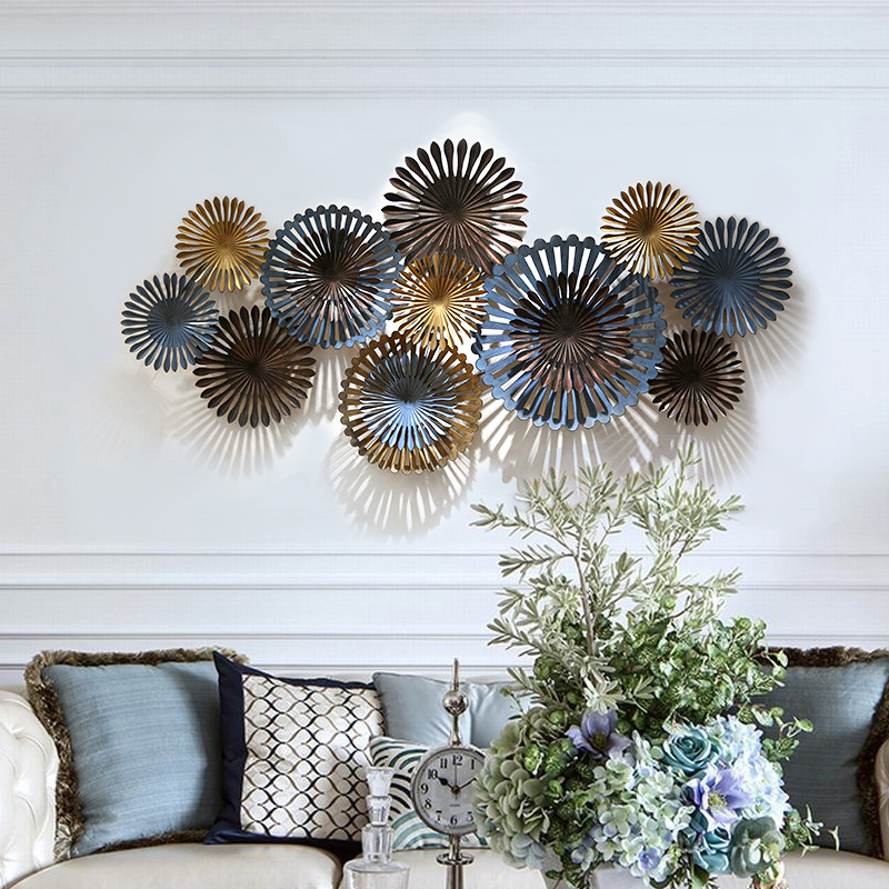 简欧风格创意客厅墙上装饰品挂件壁挂手工铁艺立体墙饰家居饰品