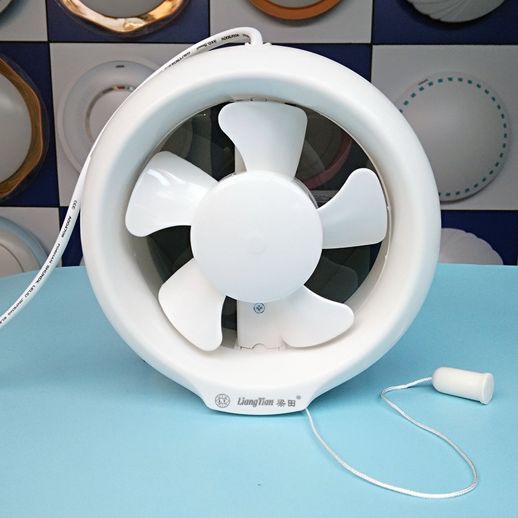 梁田排气扇8寸圆形橱窗换气扇室内卫生间抽风机24w家用apc202a