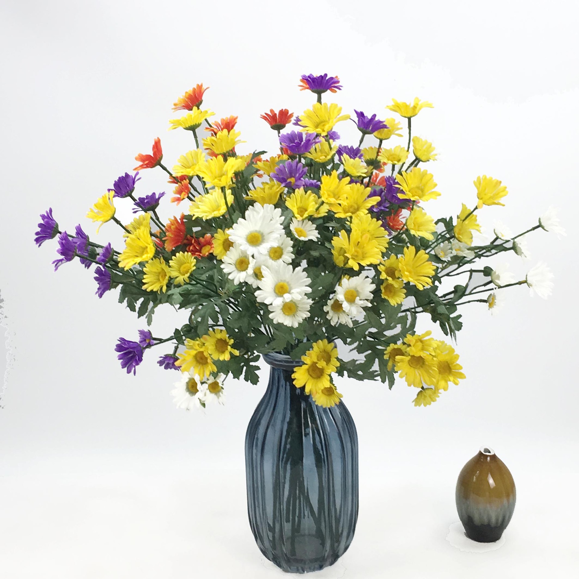 单支15头田园日光菊雏菊仿真花假花家居摆件餐桌软装摄影装饰