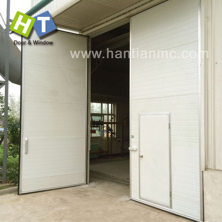 彩钢复合板包边工业平开门 厂房对开门 工厂车间推拉平移仓库大门