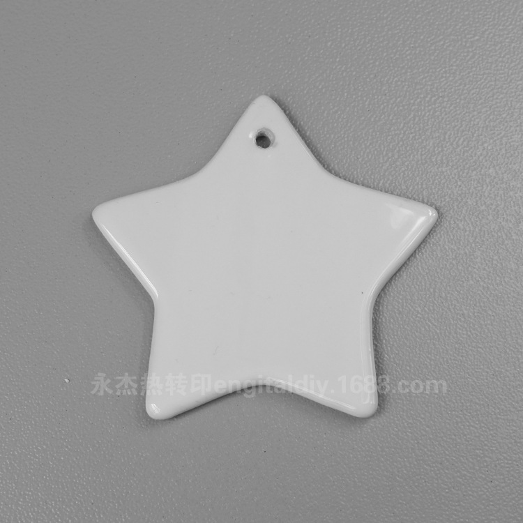 Special Offer 3-Inch Ceramic Pendant Thermal Transfer Pendant Christmas Pendant Thermal Transfer Small Pendant Coated round Pendant