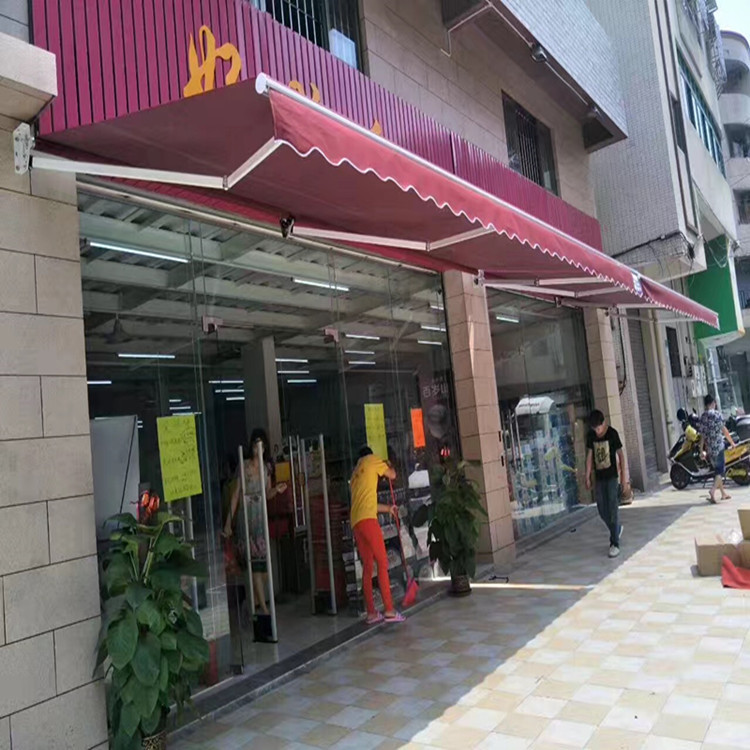 定制伸缩遮阳篷商铺折叠雨棚曲臂篷停车棚窗户雨篷汽车户外折叠篷
