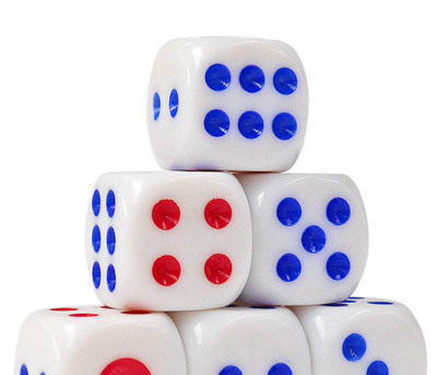 六面点数色子夜店酒吧用品ktv娱乐特价/多款塑料骰子6面12mm13mm1