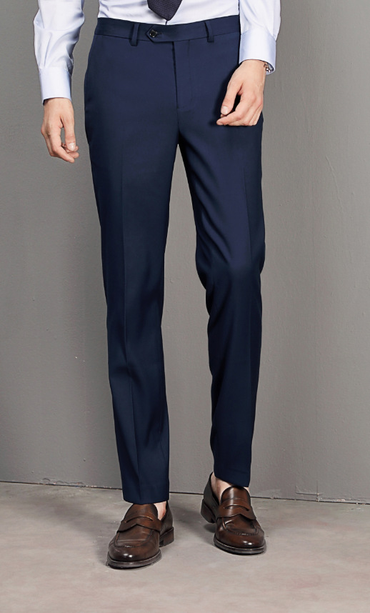 犀牛褶男士西裤修身秋冬加厚款男职业裤子商务上班直筒西装长裤