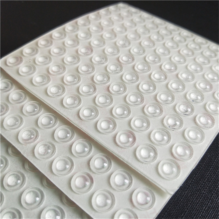 产地货源玻璃防滑胶垫防撞透明硅橡胶垫高透明自粘硅胶垫直销