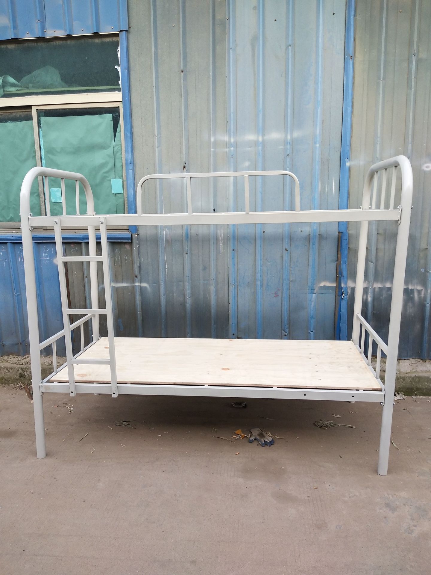 定制学生上下铺铁床金属高架床 员工宿舍高低床学校黑色双层铁床