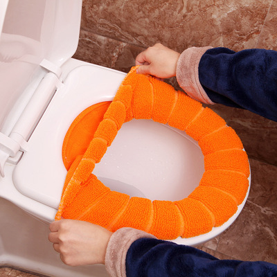 冬季加厚坐便器通用保暖套马桶垫马桶圈马桶套 南瓜造型o型