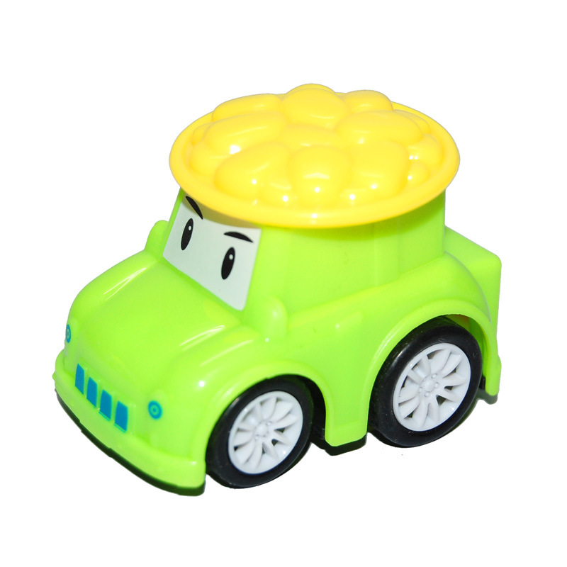 儿童益智卡通薯条车汉堡车回力车实色回力卡通车回力卡通玩具车
