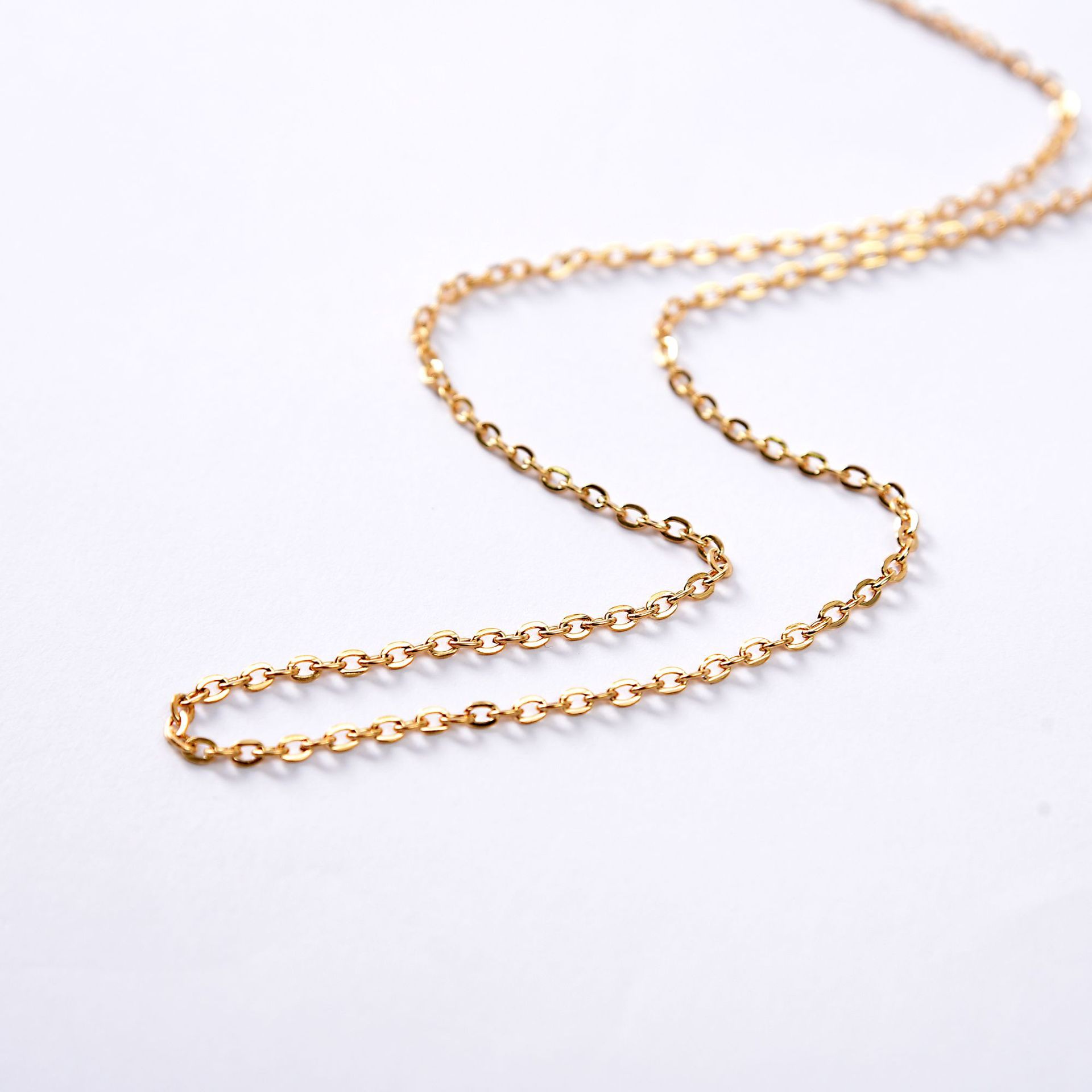 简约项链时尚百搭不锈钢项链锁骨链 o字链 男士女士项链链子