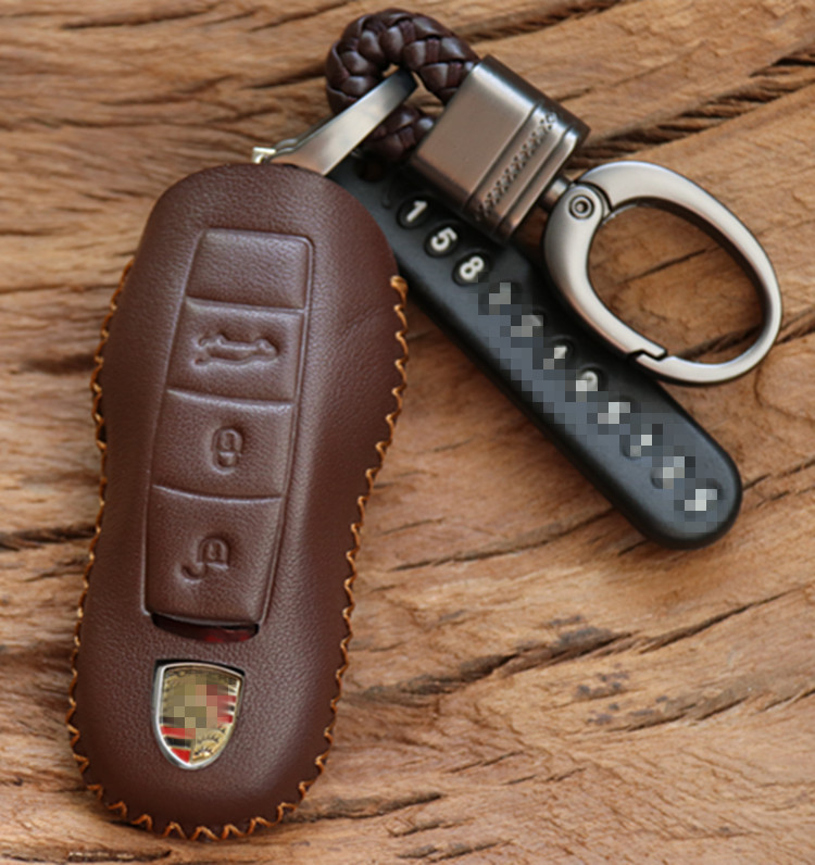 适用保时捷新卡宴帕拉梅拉macan迈凯911高档时尚真皮套汽车钥匙包