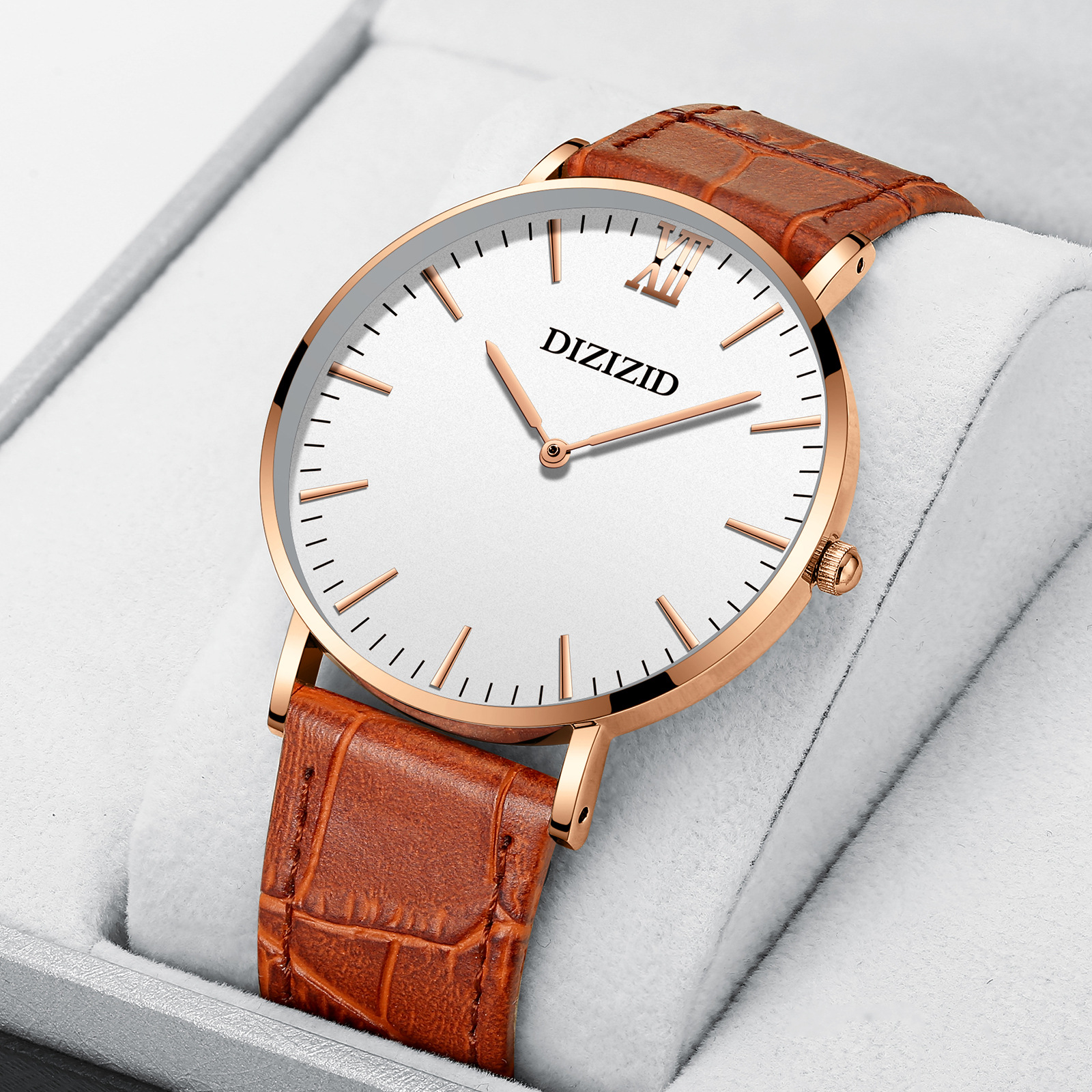 帝兹超薄手表 男士非全自动机械表男表时尚潮流2020新款石英表