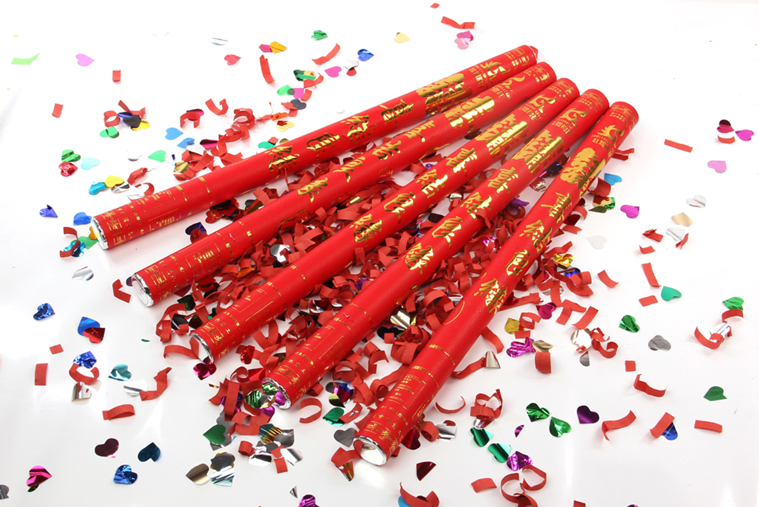 批发结婚用品手持礼花婚礼喜庆礼花筒 爱心喜字婚庆礼炮喜结良缘