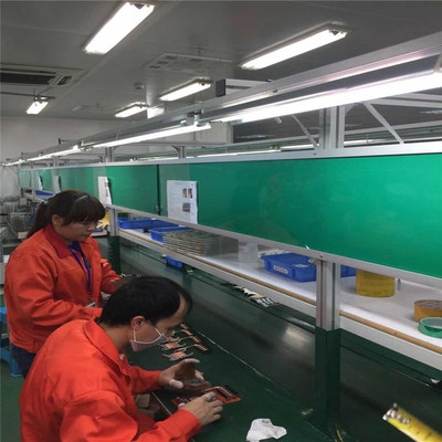 塑胶玩具pvc皮带组装流水线,长条工作台式带灯装配皮带拉