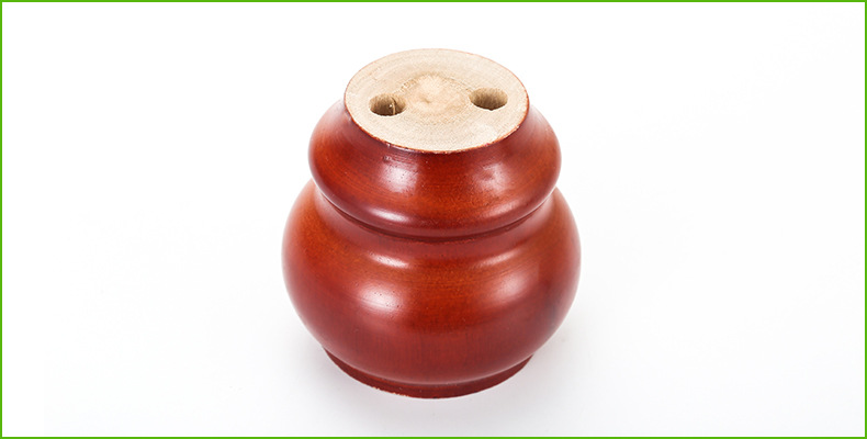 厂家定制实木沙发圆脚配件沙发橱柜衣柜脚配件酸枝色葫芦脚加工