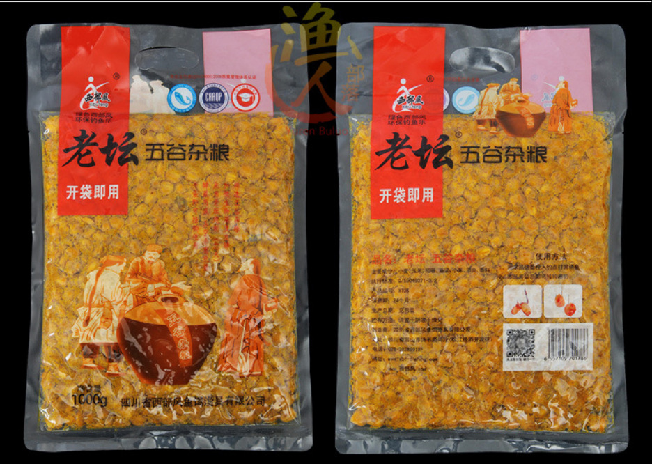 西部风 老坛五谷杂粮 玉米小麦颗粒发酵窝料钓饵料1000g 30/箱