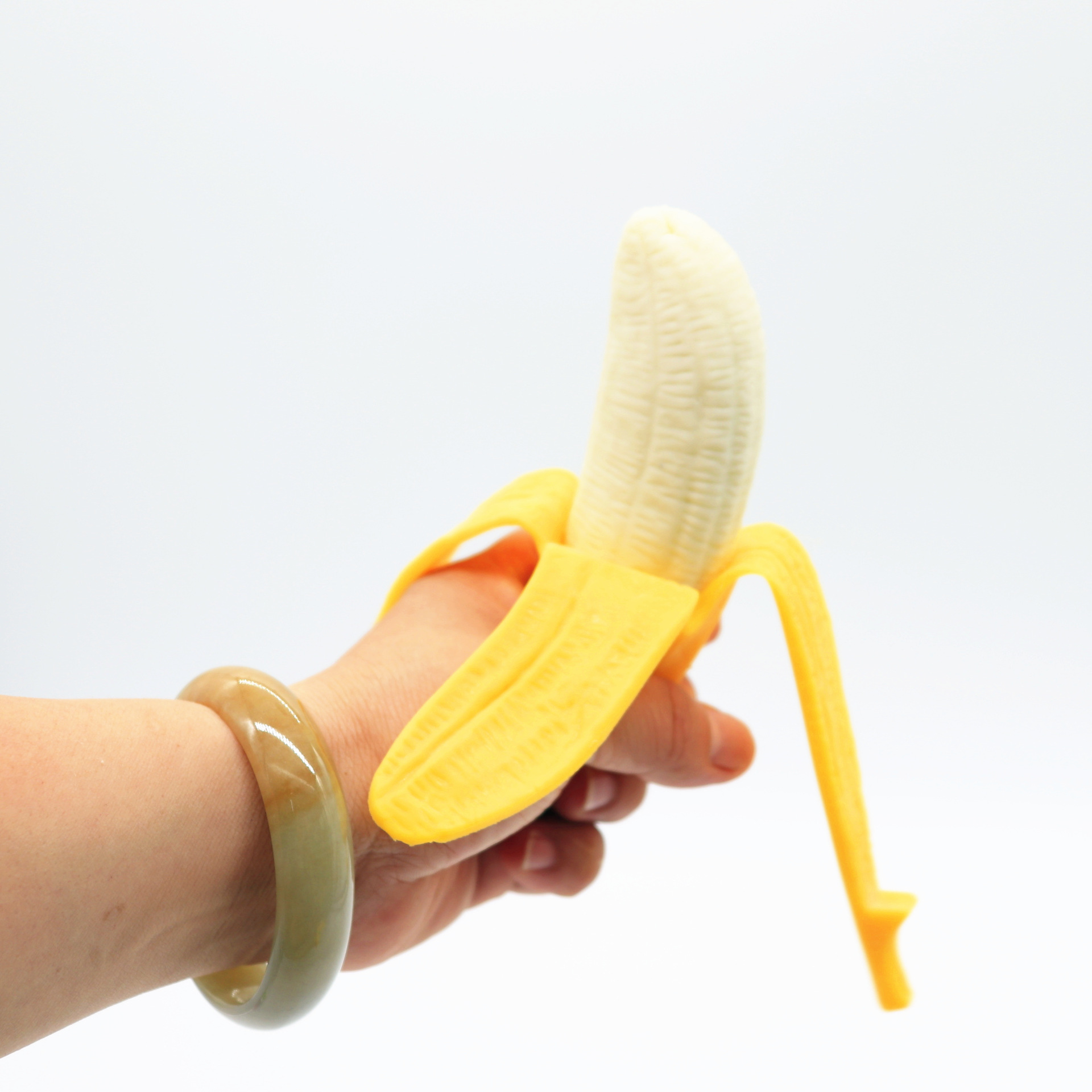 创意仿真剥皮香蕉捏捏乐玩具发泄玩具带灯捏捏球解压发泄