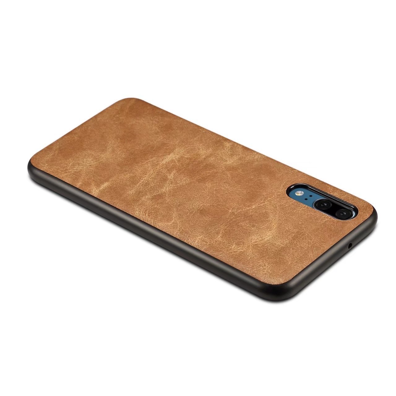 华为p20复古皮纹手机壳 简约超薄商务手机套 p20 pro全包边保护壳