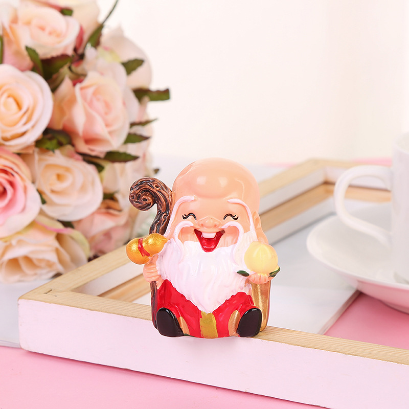 2020新款福禄寿娃娃摆件 创意烘焙蛋糕装饰品树脂工艺品批发