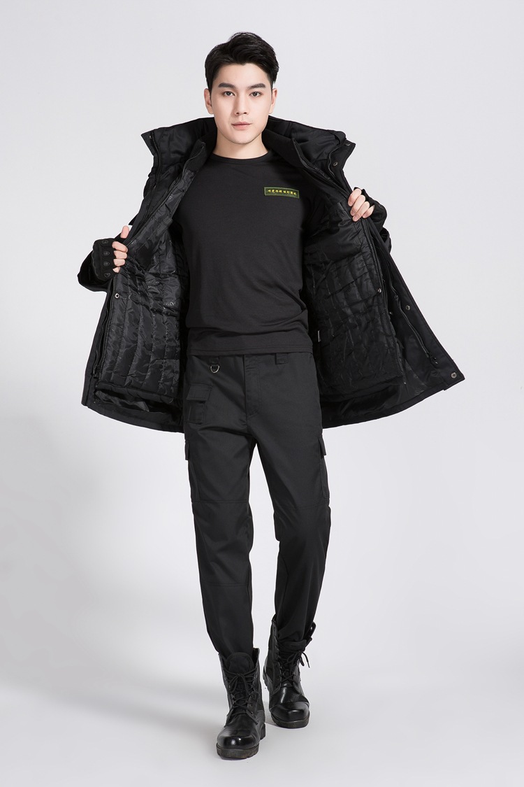 特勤作训大衣保安棉衣防寒棉服特战特训冬季带内胆作战服大衣批发