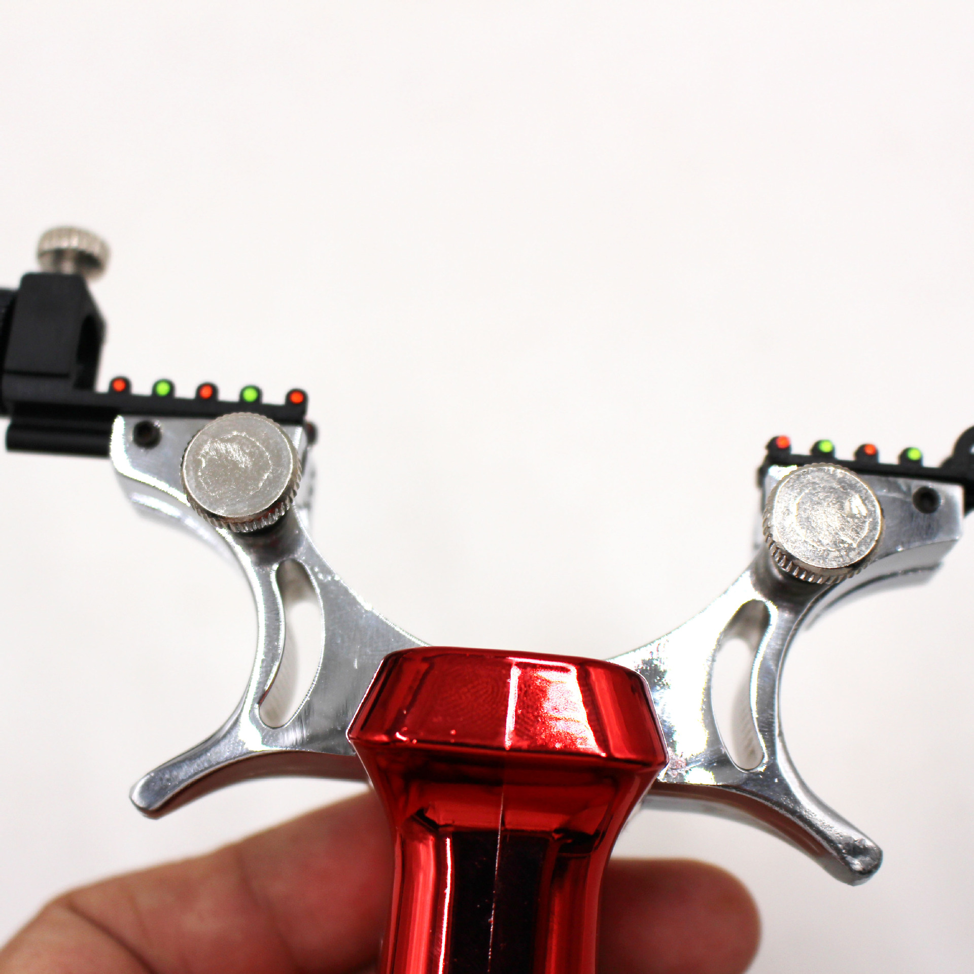 扁皮弹弓户外免绑夹片惊魂弹弓 三色非不锈钢弹工器移动瞄快压弓