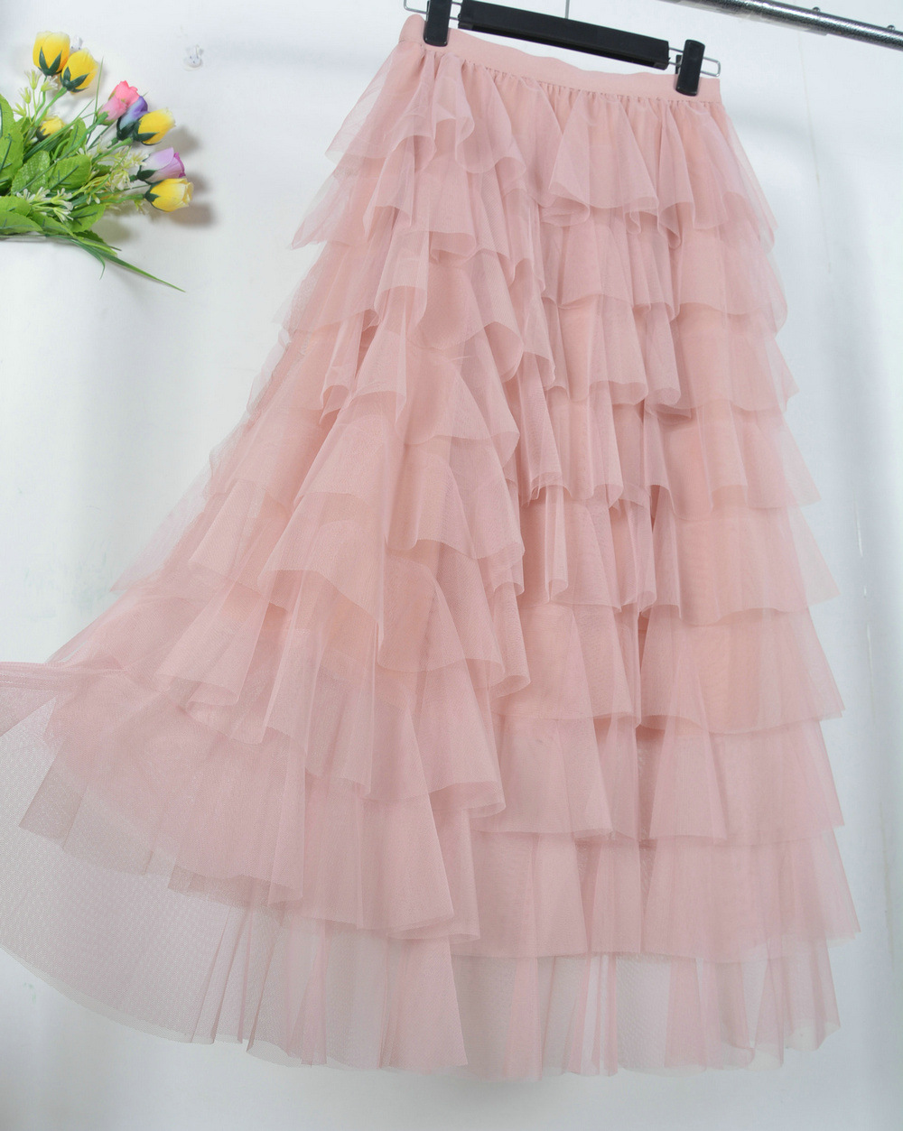 多层次网纱裙蛋糕裙女春装新款蓬蓬裙半身裙仙女裙纱裙子8199
