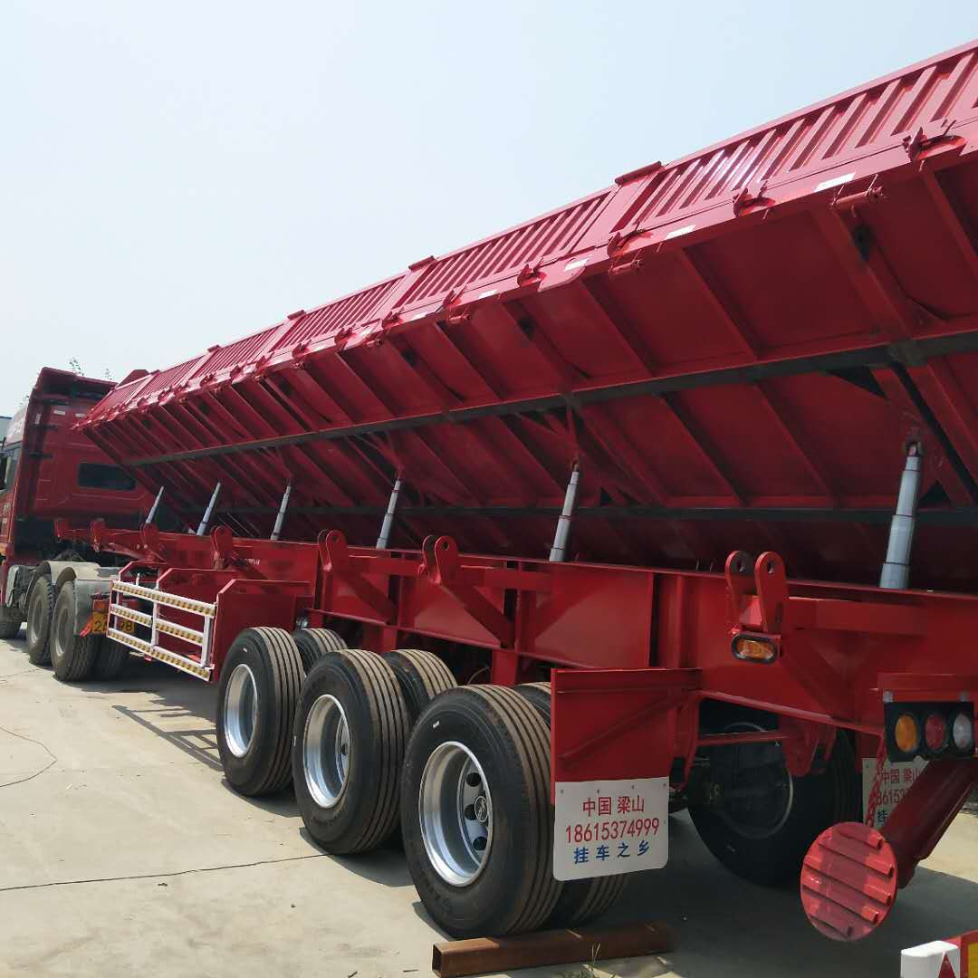 河南洛阳 13米侧翻自卸半挂车 标箱侧翻 可订做 报价图片欢迎洽谈