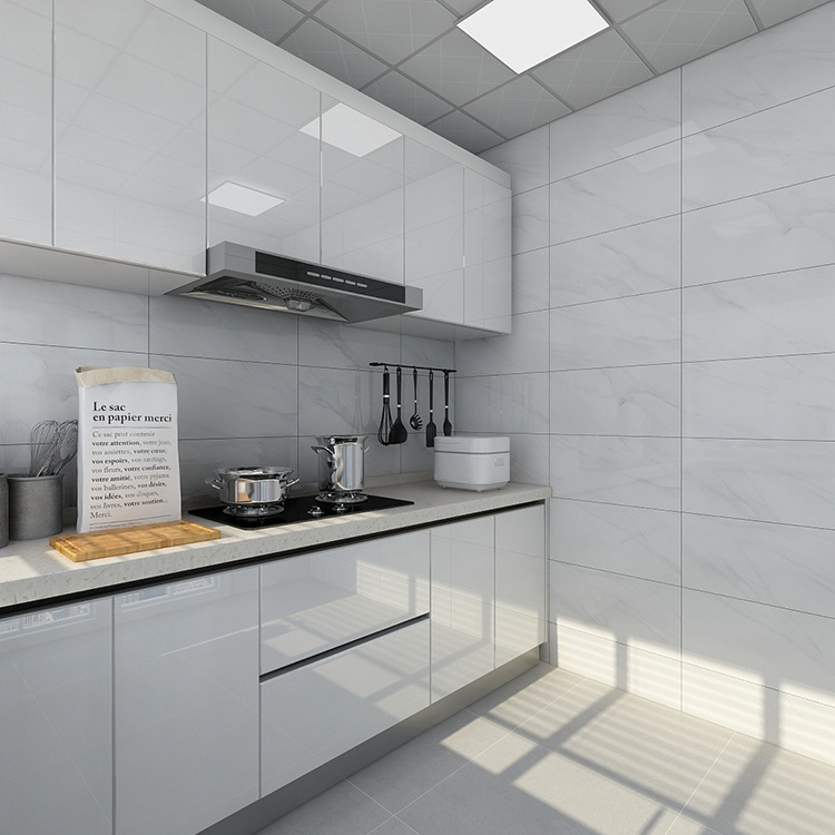 现代简约厨房瓷砖搭配300x600洗手间爵士白墙砖浴室厕所防滑地砖