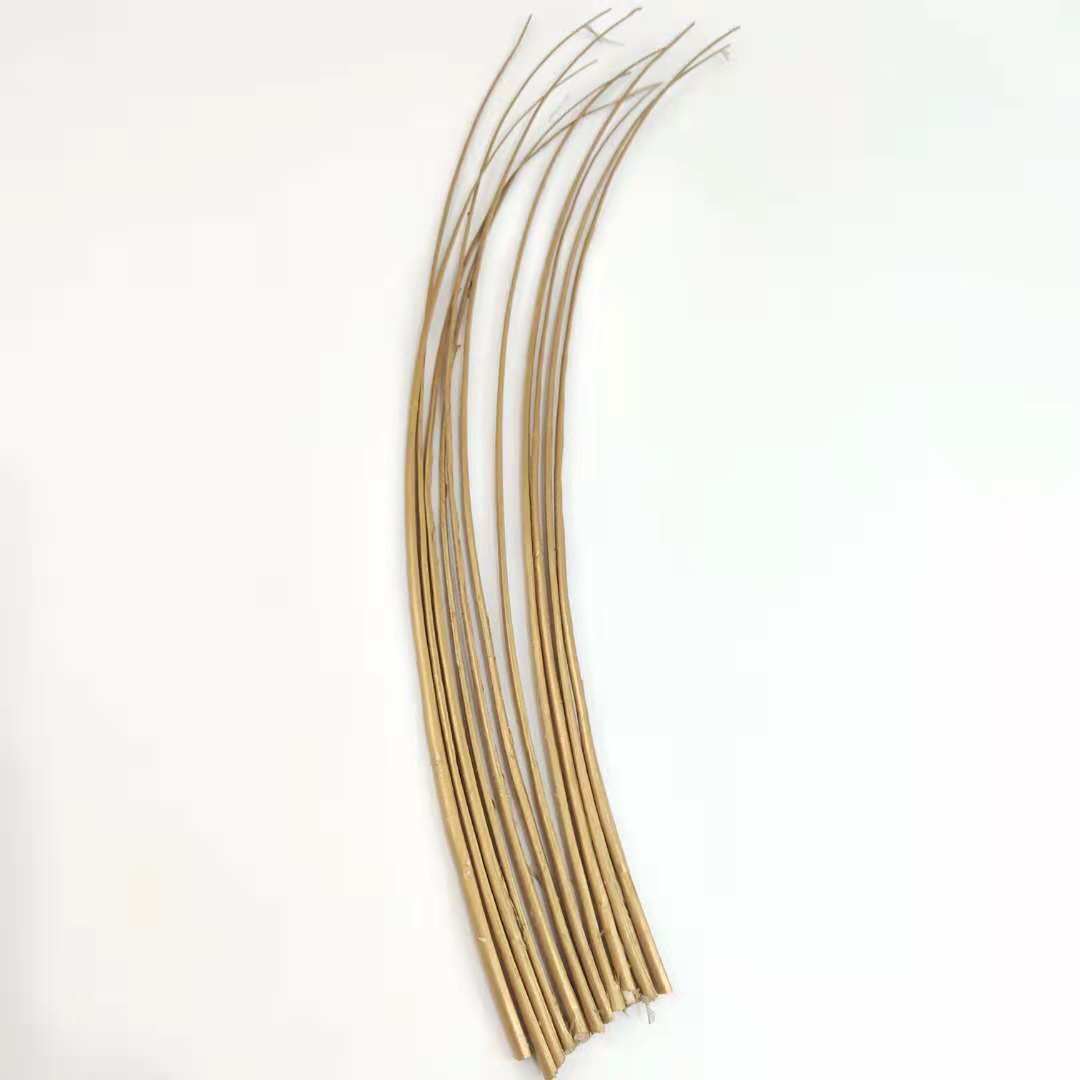 鸿扬羽毛厂家直销鸵鸟毛摆件时尚演出 无刺光滑驼鸟毛杆子全喷金