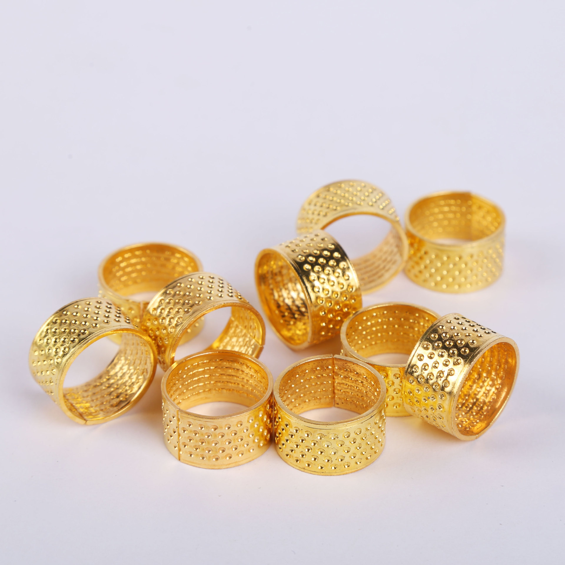 家庭缝补用压针器 顶针箍 加厚顶针 金色顶针 缝纫顶针批发