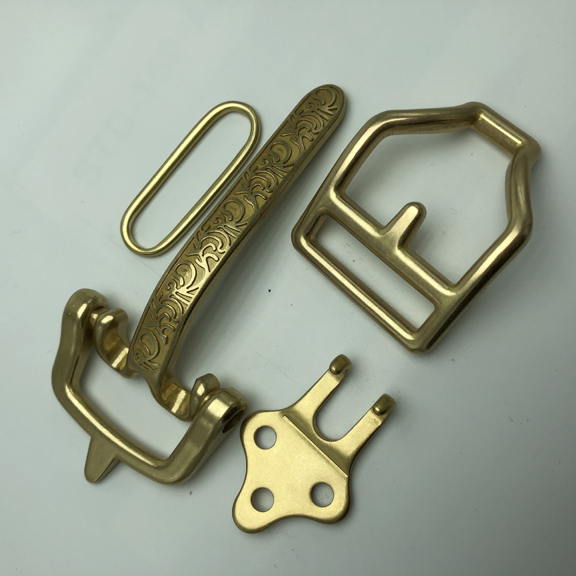 铜扣铜板扣休闲皮带扣男士腰带扣针扣日字扣利特尔顿纯铜骑兵扣