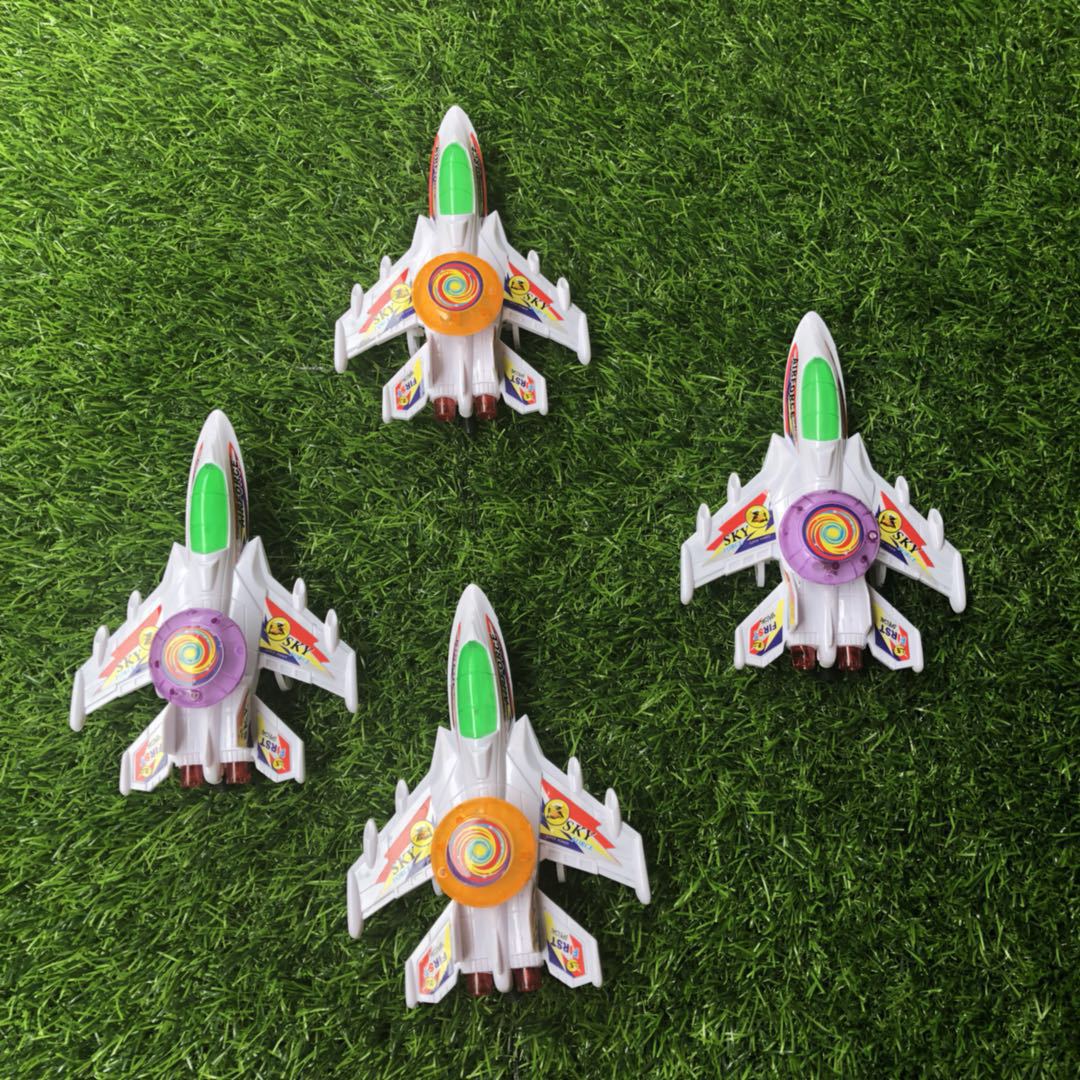 义乌儿童玩具批发创意仿真拉线发光飞机儿童益智玩具地摊货源热卖