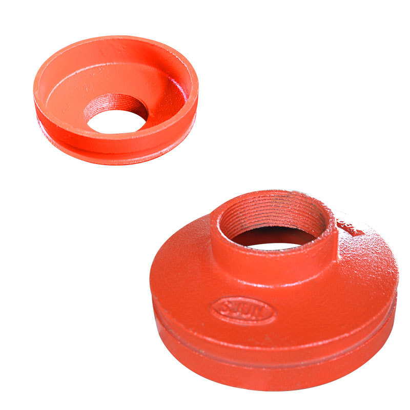 沟槽式消防管件 螺纹丝接式异经大小头 卡箍沟槽异径管 dn165*114