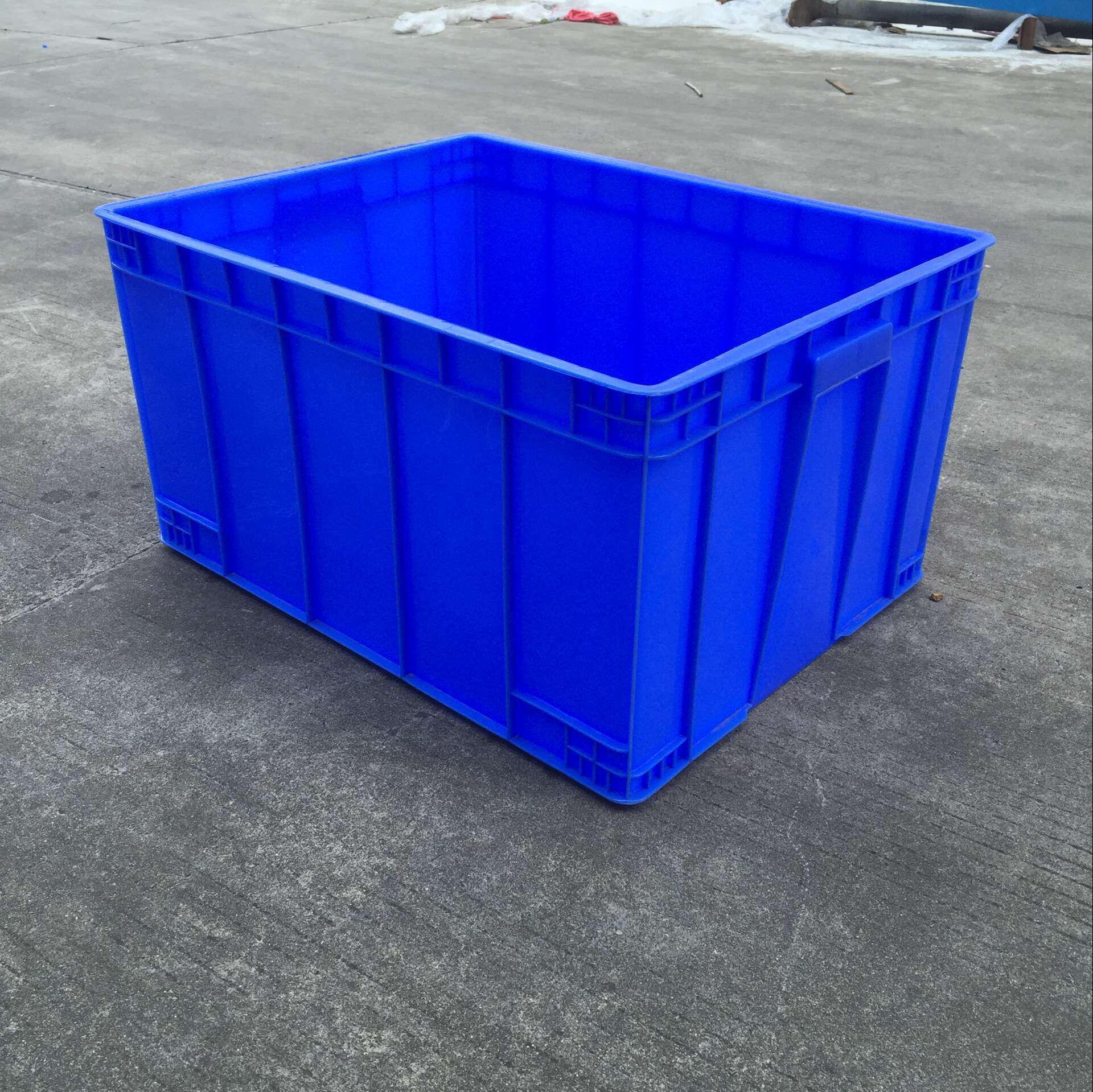 供应特号周转箱 加厚塑料框 收纳储物胶箱 蓝色大号货架胶框批发
