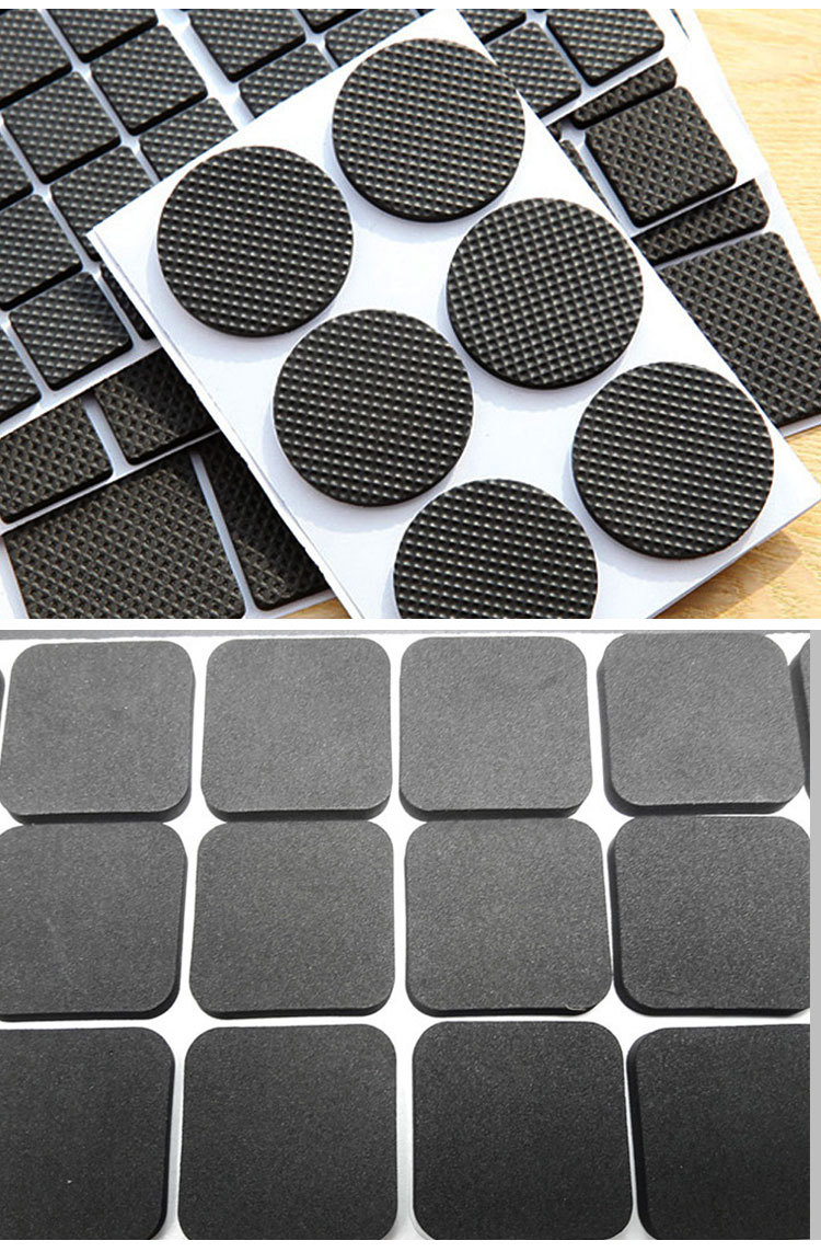 黑色自粘eva泡棉脚垫格纹桌椅家具五金防滑垫单面背胶减震垫片