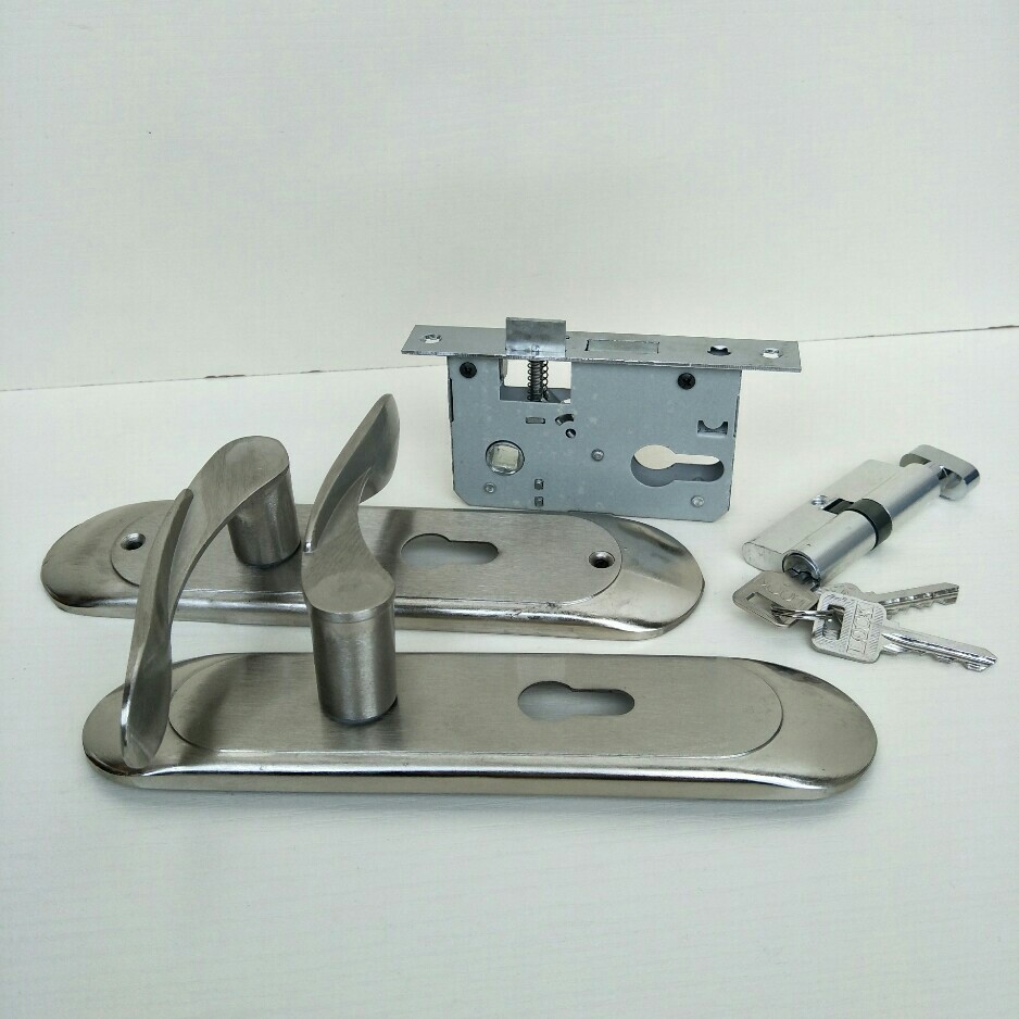 钛黑金铝合金房门锁室内简约门把手执手锁木门锁子母合页门吸套餐