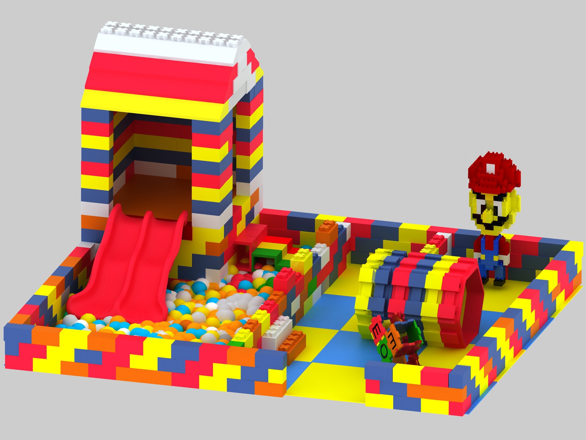 大型epp积木乐园室内游乐场积木城堡儿童乐园幼儿园玩具亲子游戏