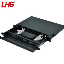 LHG12/24口光纤配线架LC/SC抽拉式光缆终端盒1U机架式推拉配线架