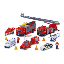 俊基1:60消防车/工程车/环保车合金车模型套装0920-01儿童玩具