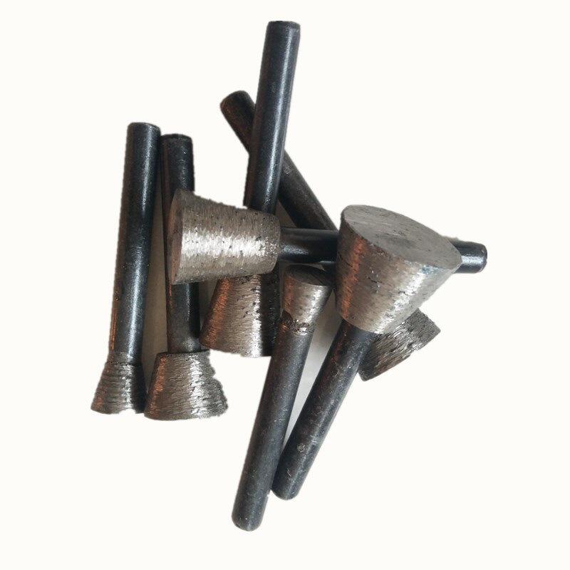 金刚石磨头柄6mm墓碑石材雕刻工具刻字浮雕  v型打磨棒